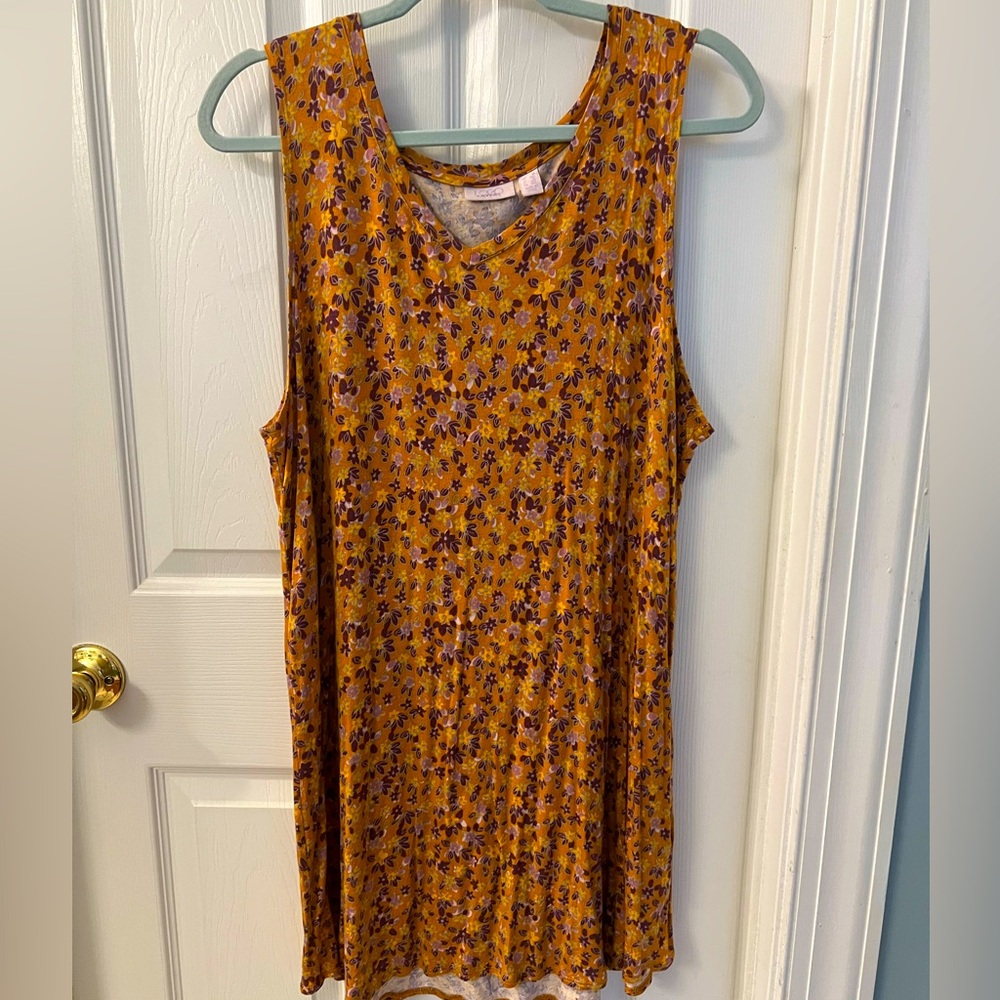 LOGO Layers Layering Tunic Tank Top Sz 1X